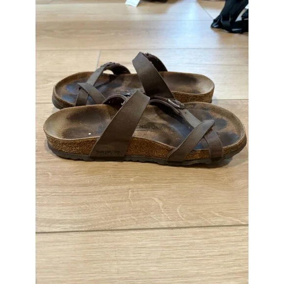 Birkenstock Mayari Mocha Size 38 Womens Brown Slip On Slides Germany - Picture 9 of 9